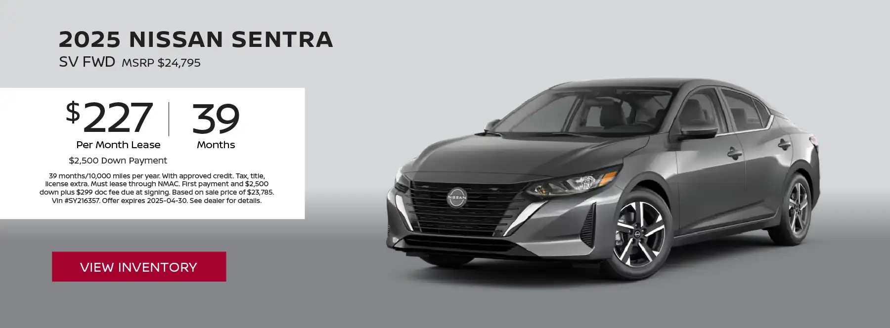 Woodhouse Nissan Sentra Lease