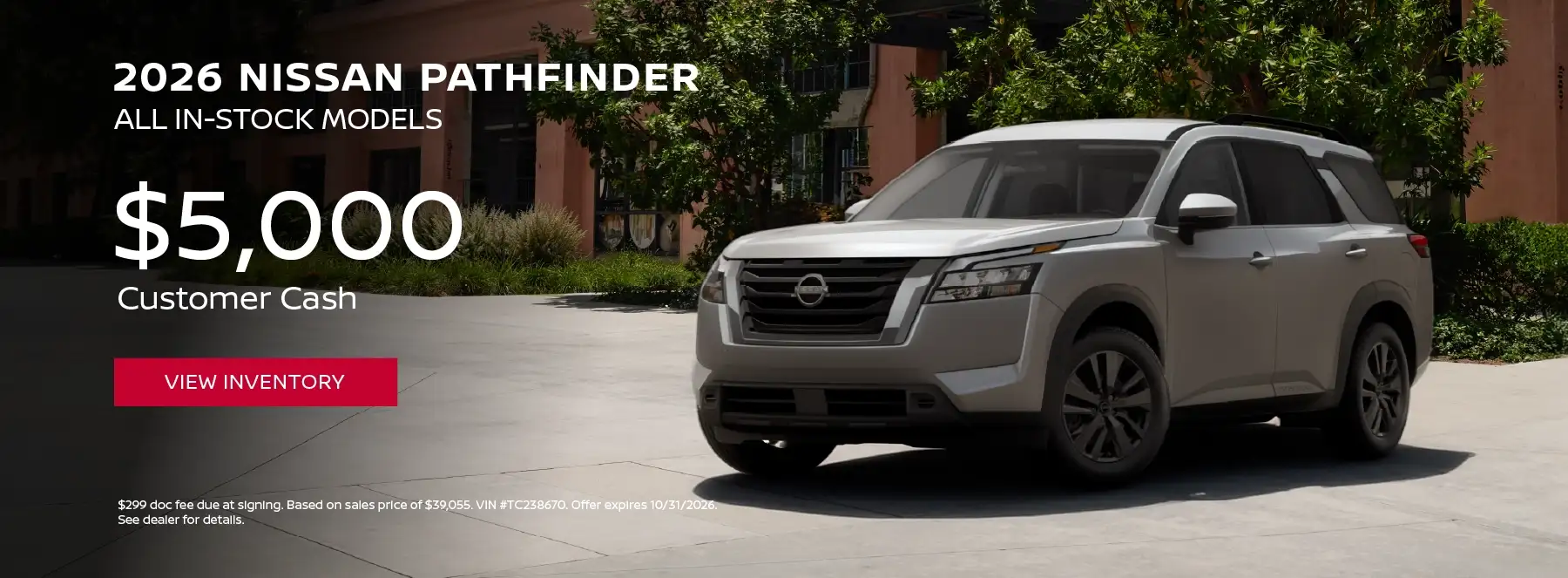 2026 Nissan Pathfinder SUV - All In-Stock Models - $5,000 CUSTOMER CASH