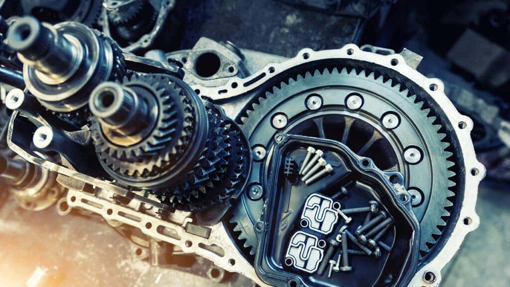 A vehicle's transmission.